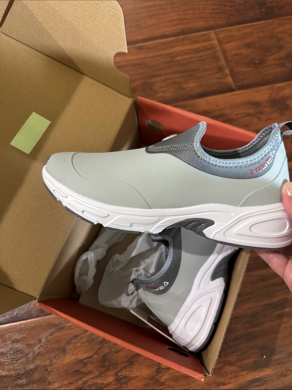 Slip-On women’s gardening waterproof Sneakers in Light Gray